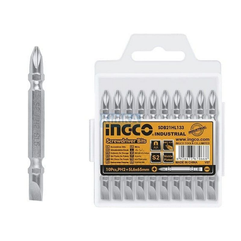 INGCO 10PCS SCREDRIVER BIT SET SDB21HL133